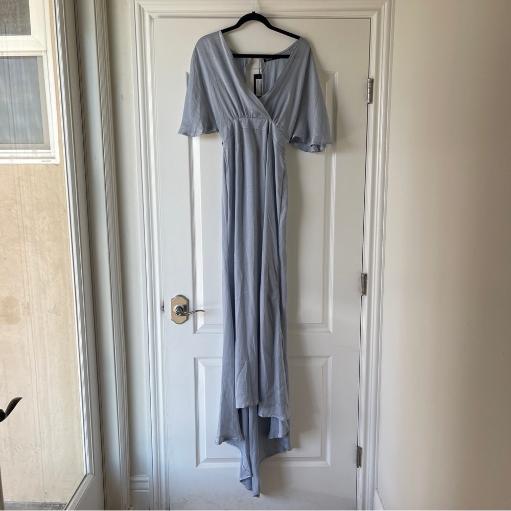 Nasty Gal Elegant Blue Dress